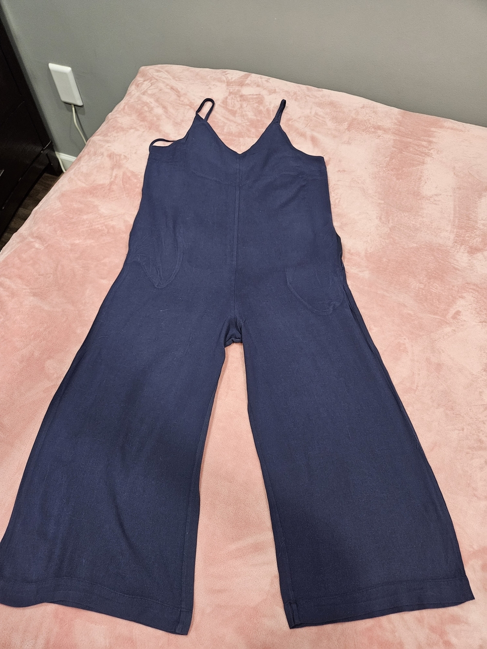 GBX Navy Spaghetti-Strap Wide-Leg Jumpsuit